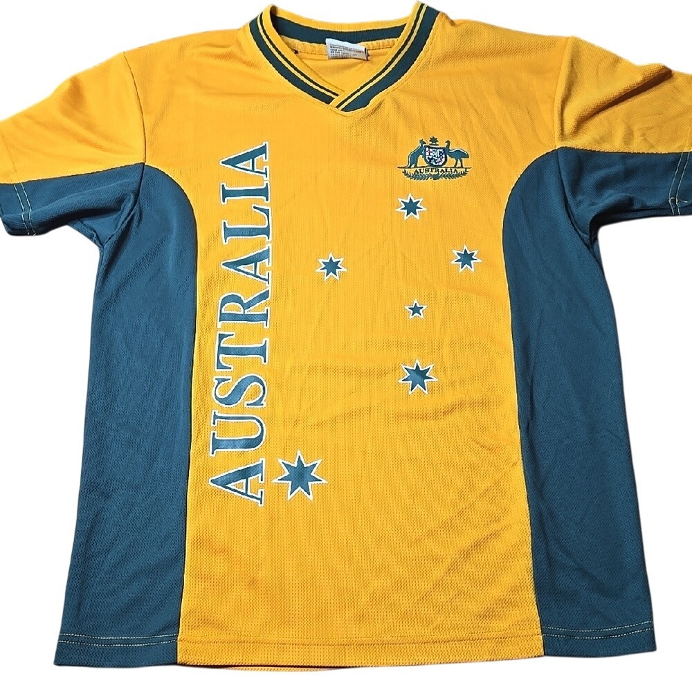 Oz Designs Australia Jersey, Green Yellow, Sports Team Soccer Football Small